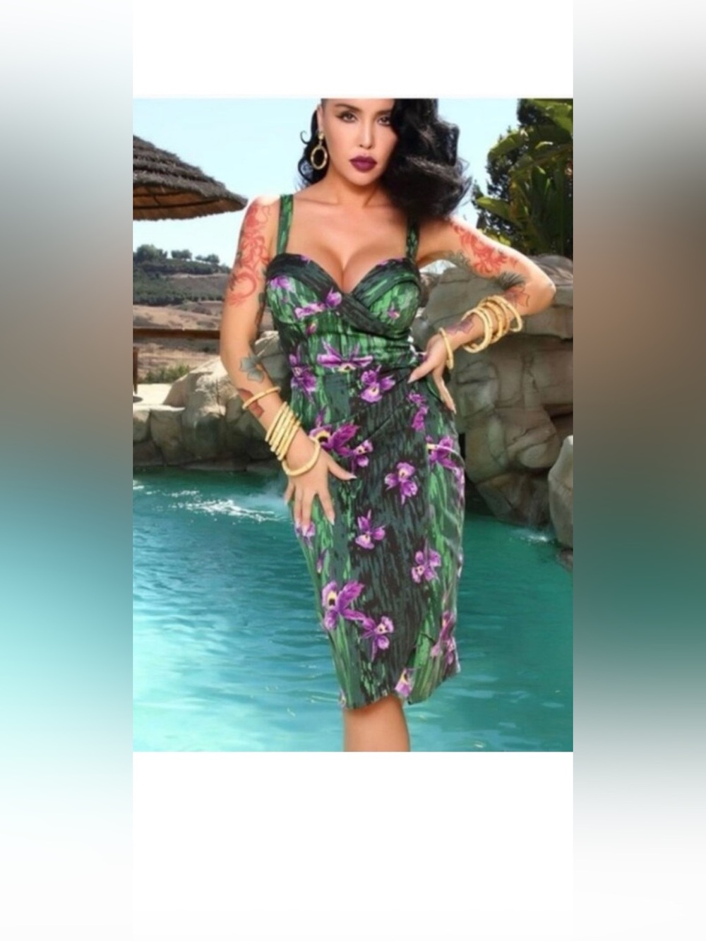 BNWT RARE Pinup Couture Eden Dress in Purple Orchid MEDIUM